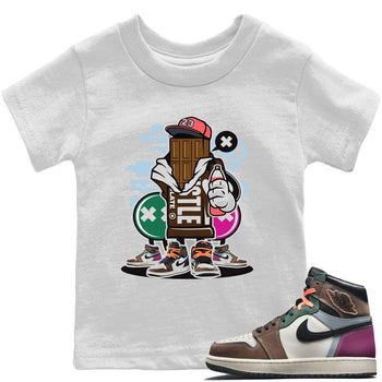 Jordan 1 Hand Crafted Sneaker Match Tees Chocolate Squad Sneaker Tees Jordan 1 Hand Crafted Sneaker Release Tees Kids Shirts
