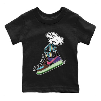 Air Force 1 Undefeated Fauna Brown Sneaker Match Tees Cartoon Hands Sneaker Tees Air Force 1 Undefeated Fauna Brown Sneaker Release Tees Kids Shirts