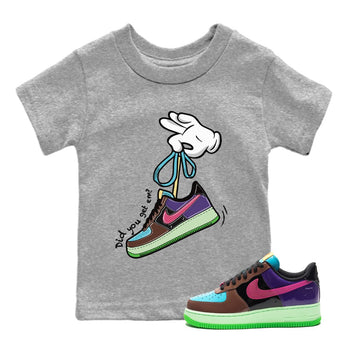 Air Force 1 Undefeated Fauna Brown Sneaker Match Tees Cartoon Hands Sneaker Tees Air Force 1 Undefeated Fauna Brown Sneaker Release Tees Kids Shirts
