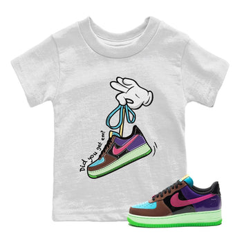 Air Force 1 Undefeated Fauna Brown Sneaker Match Tees Cartoon Hands Sneaker Tees Air Force 1 Undefeated Fauna Brown Sneaker Release Tees Kids Shirts