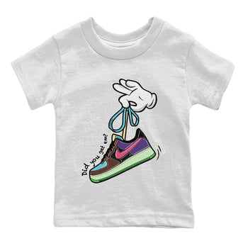 Air Force 1 Undefeated Fauna Brown Sneaker Match Tees Cartoon Hands Sneaker Tees Air Force 1 Undefeated Fauna Brown Sneaker Release Tees Kids Shirts
