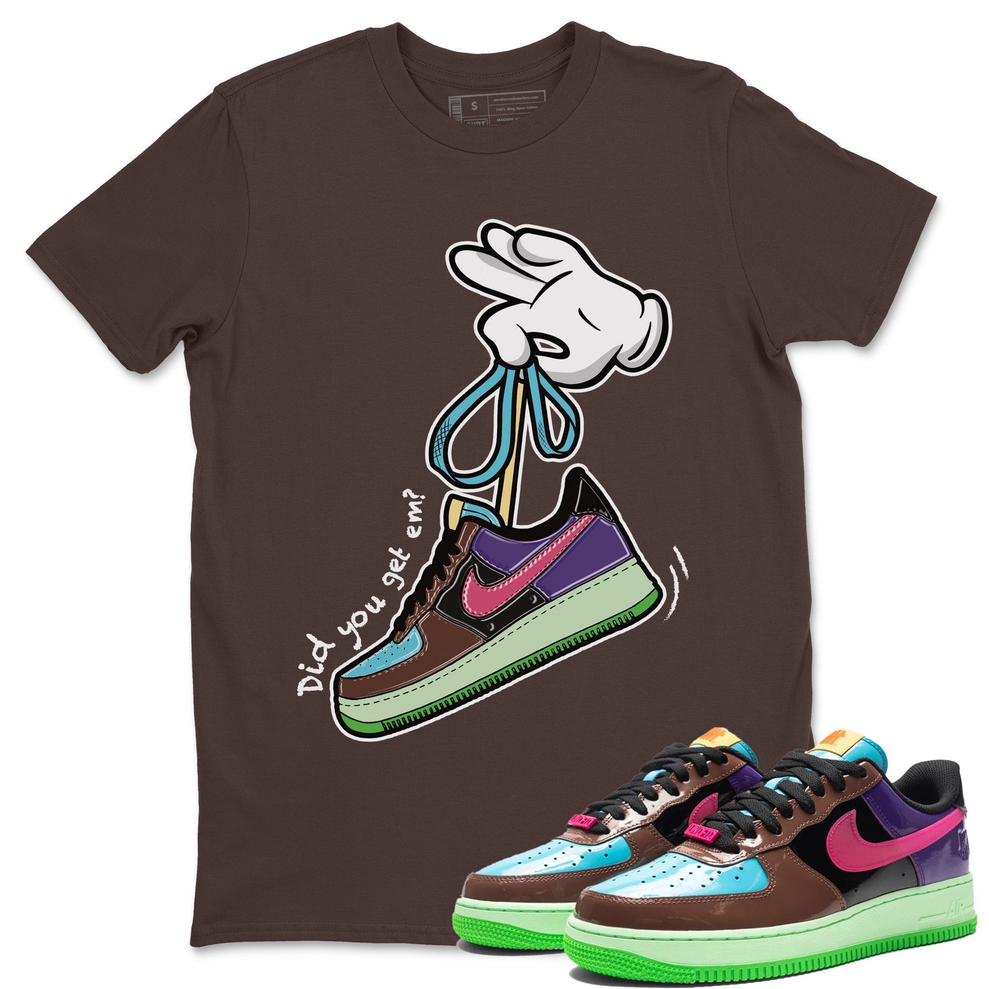 Air Force 1 Undefeated Fauna Brown Sneaker Match Tees Cartoon Hands Sneaker Tees Air Force 1 Undefeated Fauna Brown Sneaker Release Tees Unisex Shirts