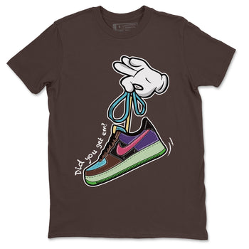 Air Force 1 Undefeated Fauna Brown Sneaker Match Tees Cartoon Hands Sneaker Tees Air Force 1 Undefeated Fauna Brown Sneaker Release Tees Unisex Shirts