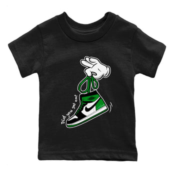 Air Jordan 1 Celtics Sneaker Match Tees Cartoon Hands Sneaker Tees Air Jordan 1 High OG Celtics Sneaker Release Tees Kids Shirts Black 2