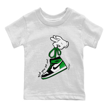 Air Jordan 1 Celtics Sneaker Match Tees Cartoon Hands Sneaker Tees Air Jordan 1 High OG Celtics Sneaker Release Tees Kids Shirts White 2