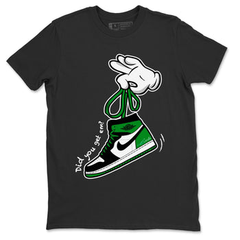 Air Jordan 1 Celtics Sneaker Match Tees Cartoon Hands Sneaker Tees Air Jordan 1 High OG Celtics Sneaker Release Tees Unisex Shirts Black 2