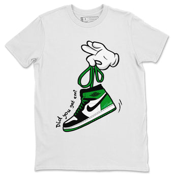 Air Jordan 1 Celtics Sneaker Match Tees Cartoon Hands Sneaker Tees Air Jordan 1 High OG Celtics Sneaker Release Tees Unisex Shirts White 2