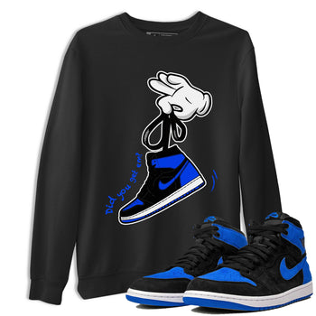 Air Jordan 1 Royal Reimagined shirt to match jordans Cartoon Hands sneaker tees Air Jordan 1 High OG Royal Reimagined SNRT Sneaker Release Tees Unisex Black 1 T-Shirt