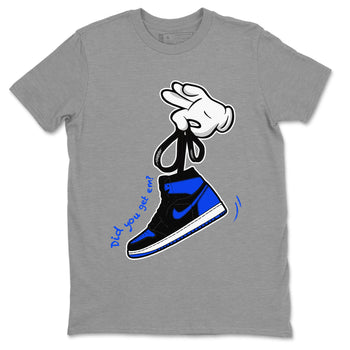Air Jordan 1 Royal Reimagined shirt to match jordans Cartoon Hands sneaker tees Air Jordan 1 High OG Royal Reimagined SNRT Sneaker Release Tees Unisex Heather Grey 2 T-Shirt
