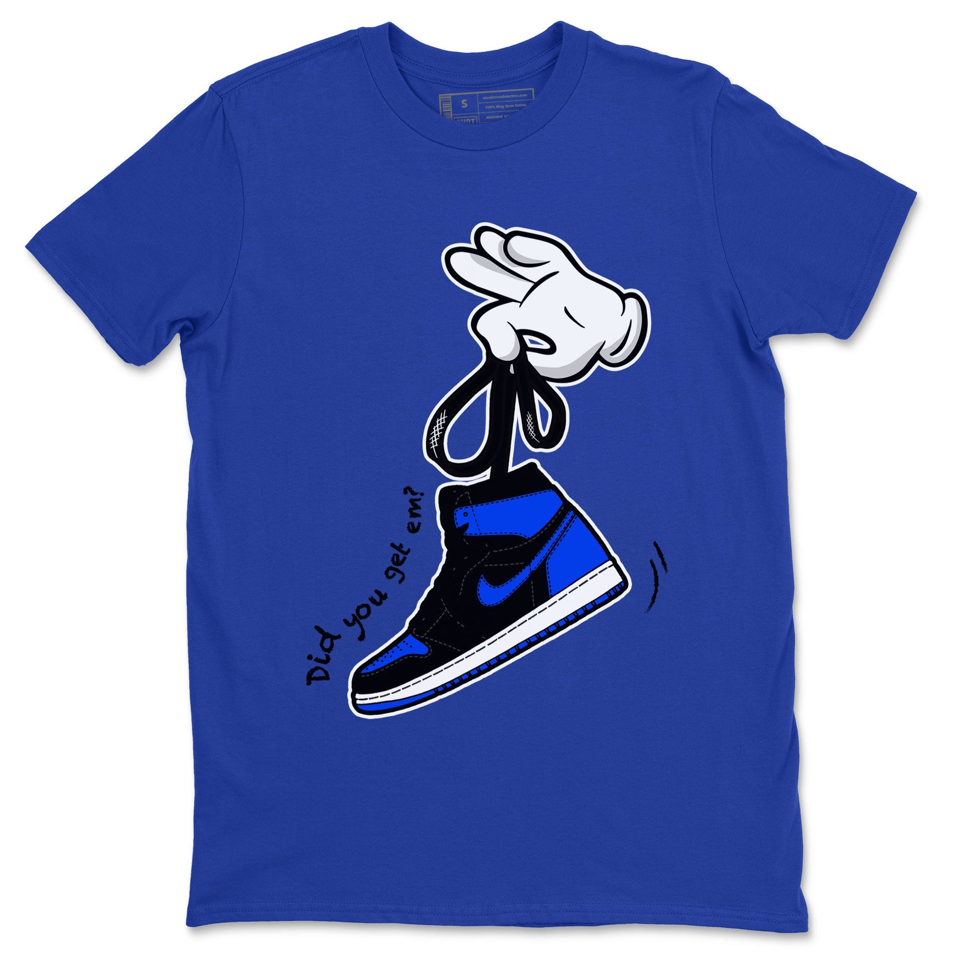 Air Jordan 1 Royal Reimagined shirt to match jordans Cartoon Hands sneaker tees Air Jordan 1 High OG Royal Reimagined SNRT Sneaker Release Tees Unisex Royal Blue 2 T-Shirt