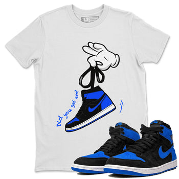 Air Jordan 1 Royal Reimagined shirt to match jordans Cartoon Hands sneaker tees Air Jordan 1 High OG Royal Reimagined SNRT Sneaker Release Tees Unisex White 1 T-Shirt