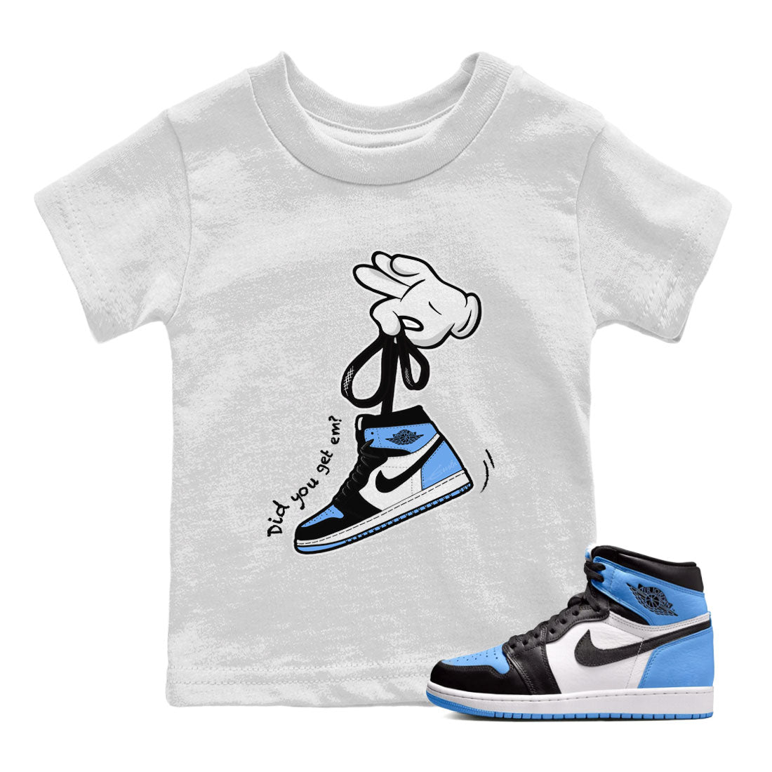 Cartoon Hands SNRT Sneaker Tee Kids - Air Jordan 1 UNC Toe | SNRT ...