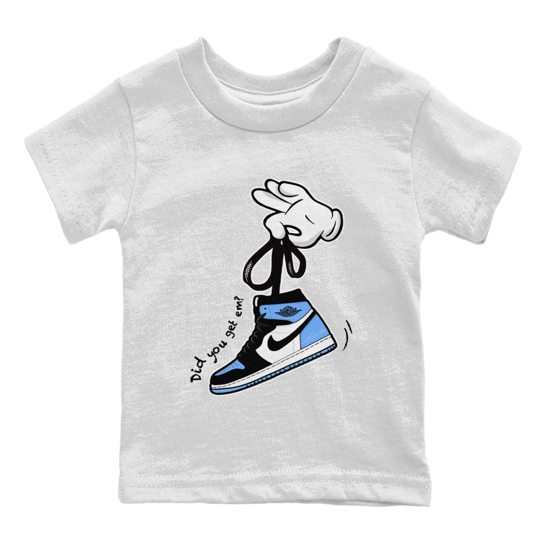 Air Jordan 1 Retro High OG UNC Toe shirt to match jordans Cartoon Hands sneaker tees UNC Toe 1s SNRT Sneaker Release Tees Baby Toddler White 2 T-Shirt