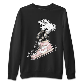 Air Jordan 1 Washed Pink Sneaker Match Tees Cartoon Hands Sneaker Tees Air Jordan 1 High OG WMNS Washed Pink Sneaker Release Tees Unisex Shirts Black 2
