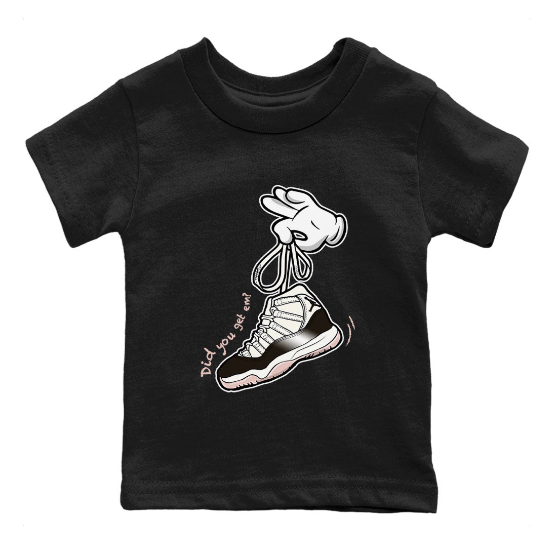 Air Jordan 11 Neapolitan sneaker shirt to match jordans Cartoon Hands sneaker tees Air Jordan 11 Neapolitan SNRT Sneaker Release Tees Baby Toddler Black 2 T-Shirt