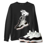 Air Jordan 11 Neapolitan sneaker shirt to match jordans Cartoon Hands sneaker tees Jordan 11 WMNS Neapolitan SNRT Sneaker Tees Crew Neck Unisex Cotton Sneaker T-Shirt Black 1 T-Shirt