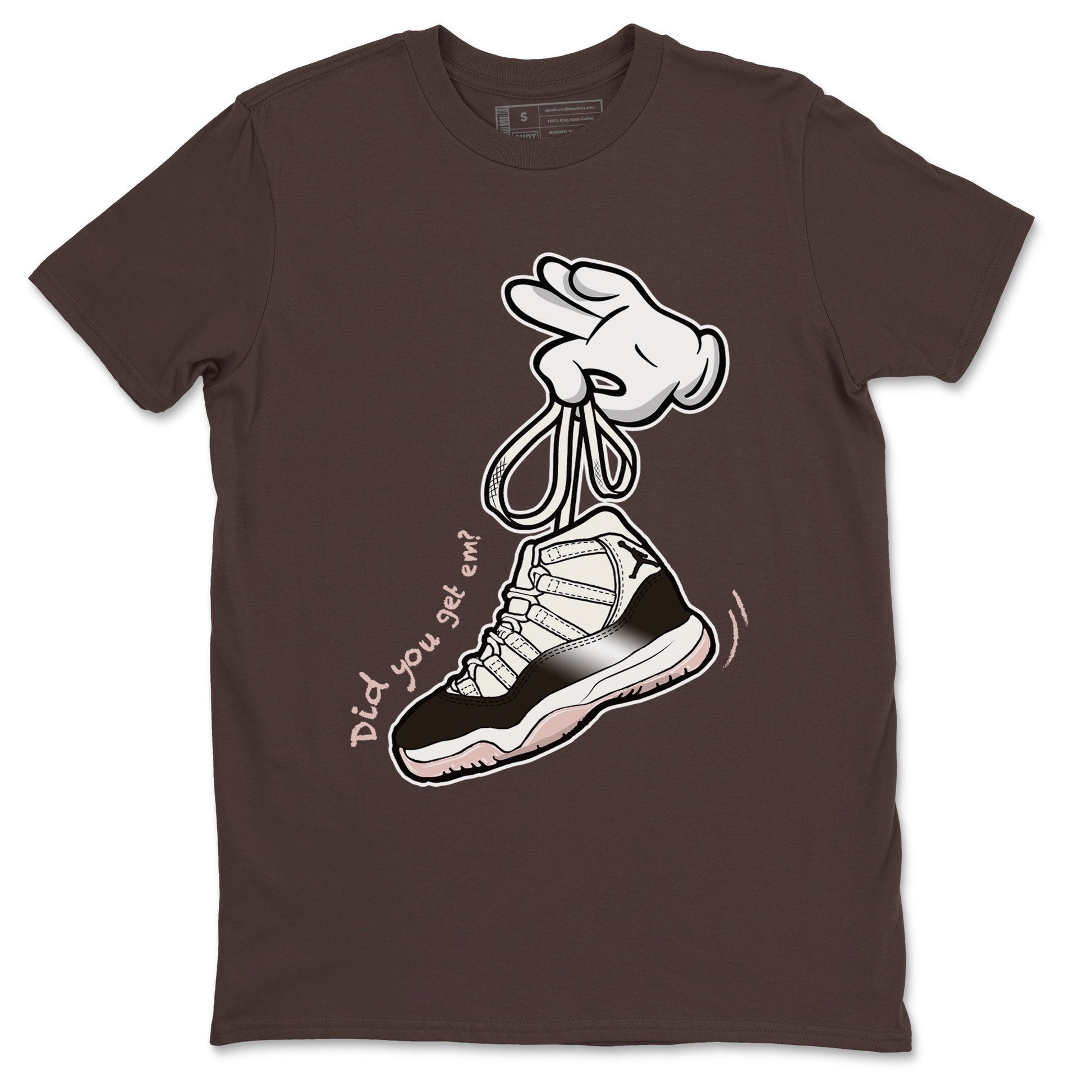 Air Jordan 11 Neapolitan sneaker shirt to match jordans Cartoon Hands sneaker tees Jordan 11 WMNS Neapolitan SNRT Sneaker Tees Crew Neck Unisex Cotton Sneaker T-Shirt Dark Chocolate 2 T-Shirt