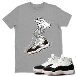 Air Jordan 11 Neapolitan sneaker shirt to match jordans Cartoon Hands sneaker tees Jordan 11 WMNS Neapolitan SNRT Sneaker Tees Crew Neck Unisex Cotton Sneaker T-Shirt Heather Grey 1 T-Shirt