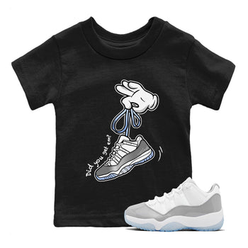 Air Jordan 11 White Cement Sneaker Match Tees Cartoon Hands Sneaker Tees Air Jordan 11 Cement Grey Sneaker Release Tees Kids Shirts Black 1