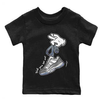 Air Jordan 11 White Cement Sneaker Match Tees Cartoon Hands Sneaker Tees Air Jordan 11 Cement Grey Sneaker Release Tees Kids Shirts Black 2