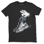 Air Jordan 11 White Cement Sneaker Match Tees Cartoon Hands Sneaker Tees Air Jordan 11 Cement Grey Sneaker Release Tees Unisex Shirts Black 2