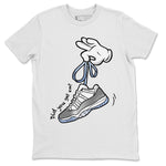 Air Jordan 11 White Cement Sneaker Match Tees Cartoon Hands Sneaker Tees Air Jordan 11 Cement Grey Sneaker Release Tees Unisex Shirts White 2