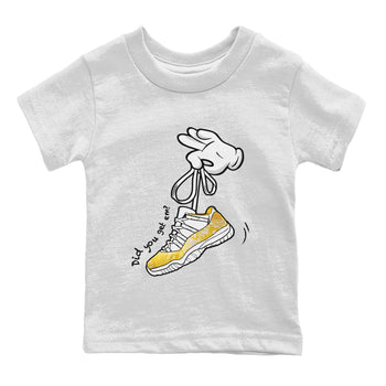 Air Jordan 11 Yellow Python Sneaker Match Tees Cartoon Hands Sneaker Tees Air Jordan 11 Yellow Python Sneaker Release Tees Kids Shirts White 2