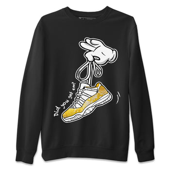 Air Jordan 11 Yellow Python Sneaker Match Tees Cartoon Hands Sneaker Tees Air Jordan 11 Yellow Python Sneaker Release Tees Unisex Shirts Black 2