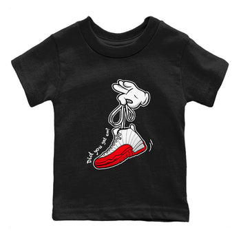 Air Jordan 12 Cherry shirt to match jordans Cartoon Hands sneaker tees AJ12 Cherry SNRT Sneaker Tees Youth Kid's Baby Shirt Black 2 T-Shirt