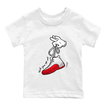 Air Jordan 12 Cherry shirt to match jordans Cartoon Hands sneaker tees AJ12 Cherry SNRT Sneaker Tees Youth Kid's Baby Shirt White 2 T-Shirt