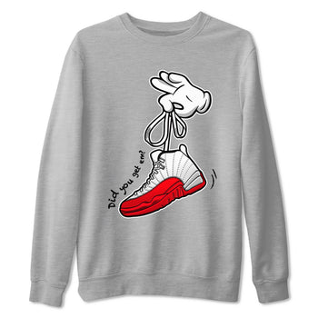 Air Jordan 12 Cherry shirt to match jordans Cartoon Hands sneaker tees AJ12 Cherry SNRT Sneaker Release Tees Cotton Sneaker Tee Heather Grey 2 T-Shirt