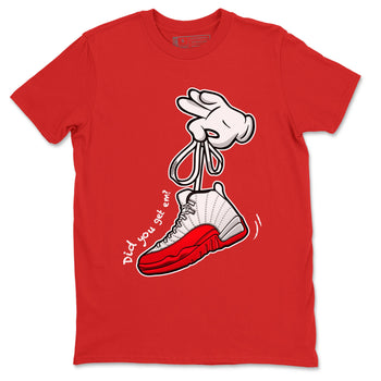 Air Jordan 12 Cherry shirt to match jordans Cartoon Hands sneaker tees AJ12 Cherry SNRT Sneaker Release Tees Cotton Sneaker Tee Red 2 T-Shirt