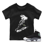 Air Jordan 13 Black Flint Sneaker Match Tees Cartoon Hands Sneaker Tees Air Jordan 13 Retro Black Flint Tee Kids Shirts Black 1