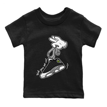 Air Jordan 13 Black Flint Sneaker Match Tees Cartoon Hands Sneaker Tees Air Jordan 13 Retro Black Flint Tee Kids Shirts Black 2