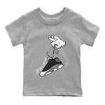 Air Jordan 13 Black Flint Sneaker Match Tees Cartoon Hands Sneaker Tees Air Jordan 13 Retro Black Flint Tee Kids Shirts Heather Grey 2