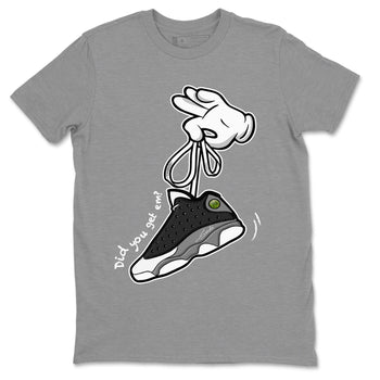 Air Jordan 13 Black Flint Sneaker Match Tees Cartoon Hands Sneaker Tees Air Jordan 13 Retro Black Flint Tee Unisex Shirts Heather Grey 2
