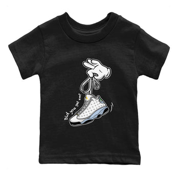 13s Blue Grey shirt to match jordans Cartoon Hands sneaker tees Air Jordan 13 Retro Blue Grey SNRT sneaker release tees baby toddler Black 2 cotton Shirt
