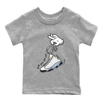 13s Blue Grey shirt to match jordans Cartoon Hands sneaker tees Air Jordan 13 Retro Blue Grey SNRT sneaker release tees baby toddler Heather Grey 2 cotton Shirt