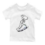 13s Blue Grey shirt to match jordans Cartoon Hands sneaker tees Air Jordan 13 Retro Blue Grey SNRT sneaker release tees baby toddler White 2 cotton Shirt