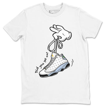 13s Blue Grey shirt to match jordans Cartoon Hands sneaker tees Air Jordan 13 Retro Blue Grey SNRT Sneaker Release Tees unisex cotton White 2 crew neck shirt