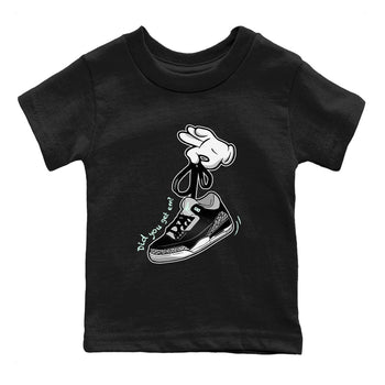 3s Green Glow shirt to match jordans Cartoon Hands sneaker tees Air Jordan 3 Green Glow SNRT sneaker release tees baby toddler Black 2 cotton Shirt