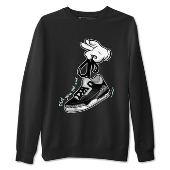 3s Green Glow shirt to match jordans Cartoon Hands sneaker tees Air Jordan 3 Green Glow SNRT Sneaker Release Tees unisex cotton Black 2 crew neck shirt