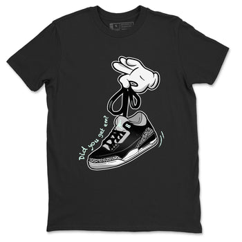 3s Green Glow shirt to match jordans Cartoon Hands sneaker tees Air Jordan 3 Green Glow SNRT Sneaker Release Tees unisex cotton Black 1 crew neck shirt