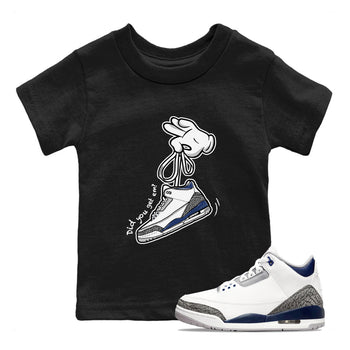 3s Midnight Navy shirt to match jordans Cartoon Hands sneaker match tee Air Jordan 3 Midnight Navy SNRT Sneaker Tees baby toddler Black 1 cotton Shirt