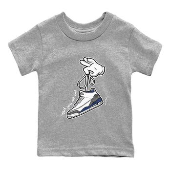 3s Midnight Navy shirt to match jordans Cartoon Hands sneaker match tee Air Jordan 3 Midnight Navy SNRT Sneaker Tees baby toddler Heather Grey 2 cotton Shirt