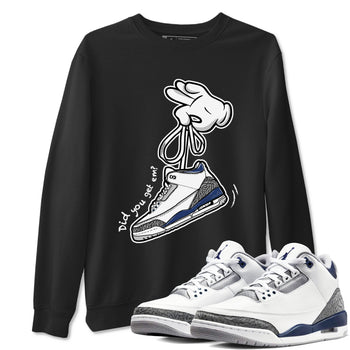 3s Midnight Navy shirt to match jordans Cartoon Hands sneaker match tee Air Jordan 3 Midnight Navy SNRT Sneaker Tees unisex cotton Black 1 crew neck shirt