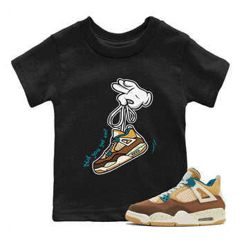 Air Jordan 4 GS Cacao Wow shirt to match jordans Cartoon Hands sneaker tees Air Jordan 4 Cacao Wow SNRT Sneaker Release Tees Baby Toddler Black 1 T-Shirt