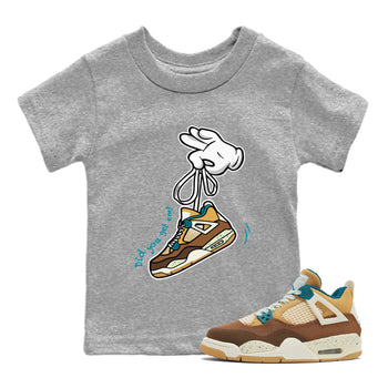 Air Jordan 4 GS Cacao Wow shirt to match jordans Cartoon Hands sneaker tees Air Jordan 4 Cacao Wow SNRT Sneaker Release Tees Baby Toddler Heather Grey 1 T-Shirt