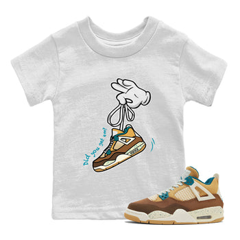 Air Jordan 4 GS Cacao Wow shirt to match jordans Cartoon Hands sneaker tees Air Jordan 4 Cacao Wow SNRT Sneaker Release Tees Baby Toddler White 1 T-Shirt