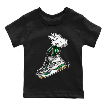 Air Jordan 4 Pine Green Cartoon Hands Baby and Kids Sneaker Tees Nike SB Air Jordan 4 Pine Green Kids Sneaker Tees Washing and Care Tip
